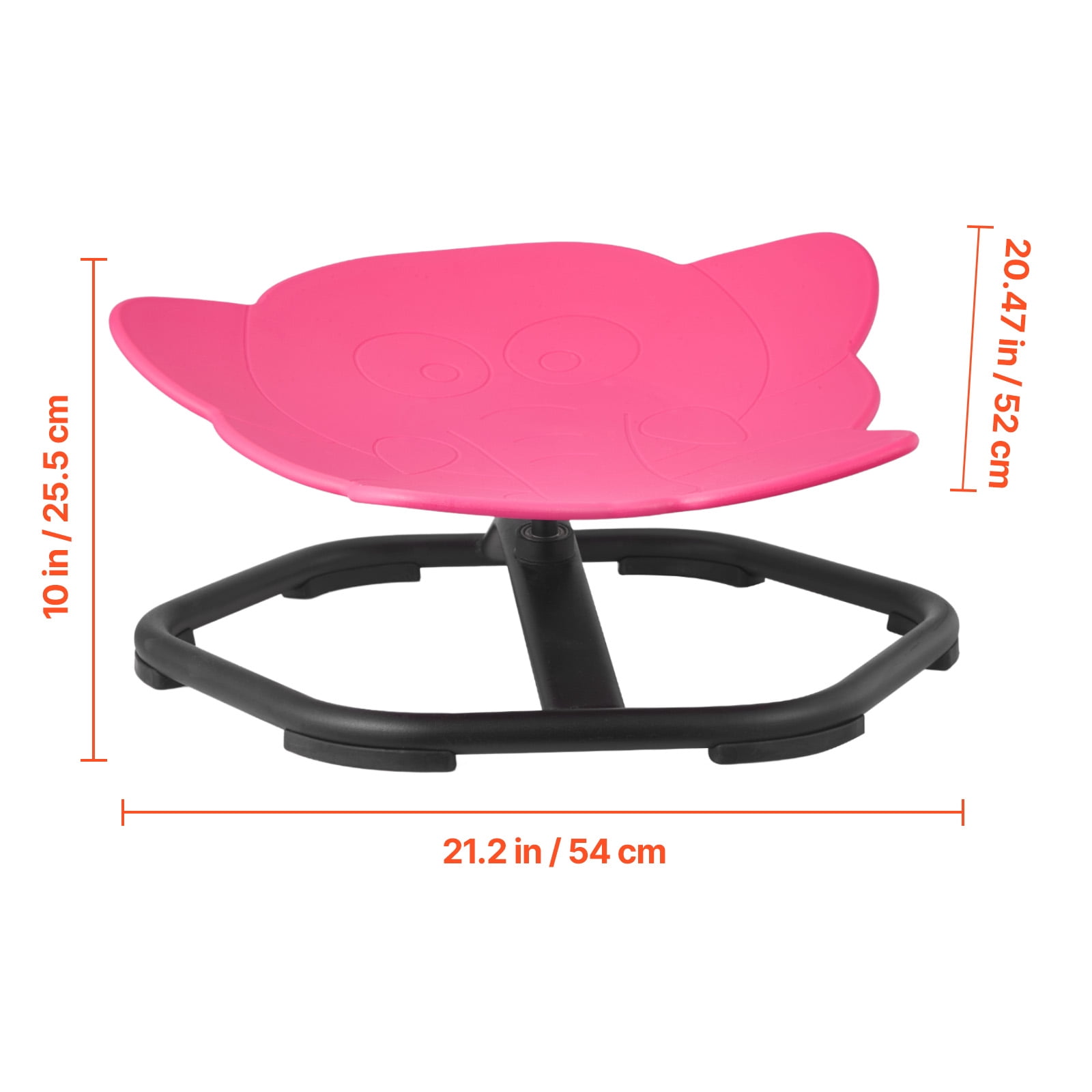 KFFKFF Kids Rotating Chair, 220 lbs Capacity, Elephant-Shaped Sensory Spinning Seat, Autism-Friendly Toy with Stable Metal Base, Toddler Spin Chair for Balance, Coordination, and Focus, Red