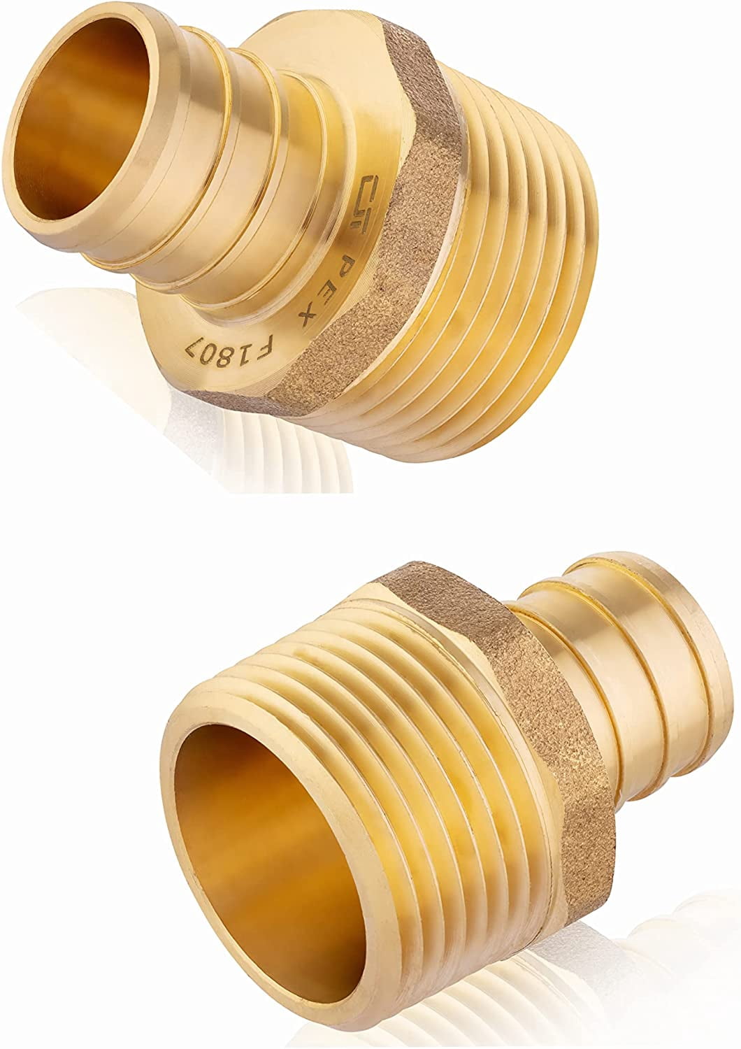 Supply Giant 1/2" Brass PEX Barb 90 Degree Elbow Fitting - Lead-Free, UPC/NSF Approved For Plumbing