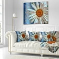 thumbnail image 3 of Designart Hand drawn White Chamomile Flower - Flower Throw Pillow - 16x16, 3 of 5