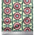 thumbnail image 1 of Soimoi Cotton Cambric Fabric Stripe & Mandala Decorative Printed Fabric 1 Yard 42 Inch Wide, 1 of 1