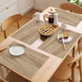 thumbnail image 5 of Country Farmhouse Placemats Set of 8 Vintage Brown Wooden Grain Place Mats Indoor Wipeable Table Mats Washable Cloth Dining Table Placemats for Kitchen Holiday Party Home Decor 13x19 Inch, 5 of 9