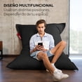 thumbnail image 2 of Sillón puff zen ideal para interiores o exteriores Puff MX Nylon Negro Zen, 2 of 2