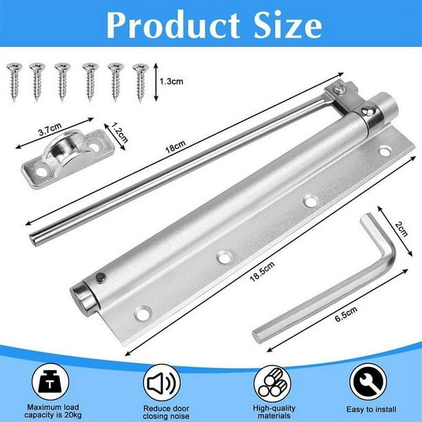 Paire De Charnières à Ressort Automatique – Inox 304 Brossé – Pour Portes Diverses