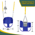 thumbnail image 4 of Eastern Jungle Gym Heavy-Duty High Back Full Bucket Toddler Swing Seat | Coated Swing Chains Fully Assembled | Blue Swing Set Accessory, 4 of 7