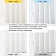 thumbnail image 4 of NixiYa White Shower Curtain Linen Farmhouse Shower Curtain for Bathroom,72"x72", 4 of 8
