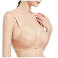 thumbnail image 2 of ZRBYWB Bras For Women Sexy Front Button Shaping Cup Adjustable Shoulder Strap Large Size Underwire Underwear Comfort Bra, 2 of 7