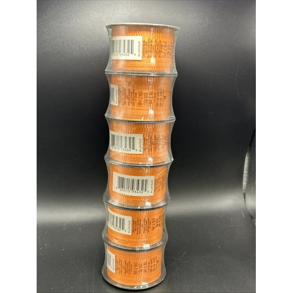 American Greetings 6 Rolls Curling Ribbon Crimped Orange