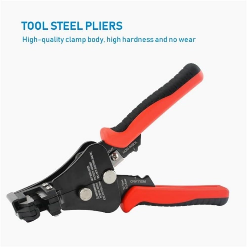 Crimping Pliers Wire Stripper Tool With Non-slip Ergonomic Curved Handle Insulation High Strength Zinc Alloy Head Corrosion-resistant Cable Crimping Pliers Multifunctional