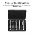 thumbnail image 3 of 5PCS Broken Screw Extractor Set Broken Rusty Stripped Screw Extraction Tool HSS Extractor Remover Set for Use with Pneumatic Drills Hand Drills with Storage Box, 3 of 8