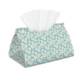 thumbnail image 2 of Lsque Daisy Floral A Printed Long Tissue Box Cover Holder, Facial Paper Organizer Dispenser,Triangle with Bottom Belt, PVC Leather Decorative Organizer, 2 of 9