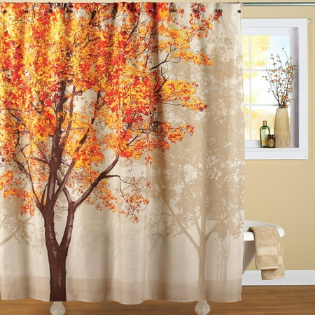 Collections Etc Colorful Autumn Tree Shower Curtain Walmart Com