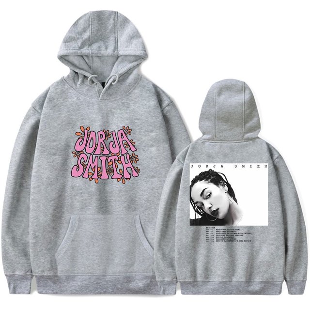 Jorja Smith Falling or Flying 2025 Tour Merch Chandail à Capuchon Manches Longues Unisexe Rétro Mode hip-hop top,05,S