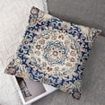 thumbnail image 7 of BANET Blue Boho Style Throw Pillow Cover Ethnic Design Pattern  Persian Carpet Tribal Pattern Throw Pillow Case Cushion Cover Home Office Decorative Square 18x18in, 7 of 7