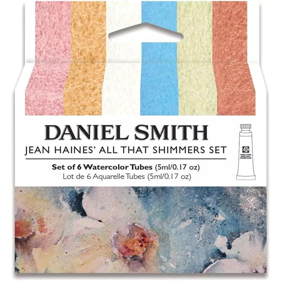 DANIEL SMITH Watercolor 5ml Tubes Pack of 6,Professionals Watercolors Painting Supplies Art Paints Perfect for Professional Artists,and Students Painting Creation, Holiday Gifts