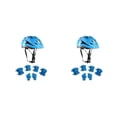 thumbnail image 1 of Bearachild 1 Juego de casco de rodillo para niños, rodillera deportiva ajustable, muñequera para patineta, patinaje, scooter, azul claro Azul claro 2piezas, 1 of 6
