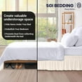thumbnail image 4 of SGI Bedding 14 Inch Wrap Around Bed Skirt | Microfiber Bed Skirt | Twin, Ivory, 4 of 4