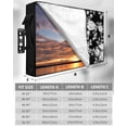 thumbnail image 7 of Outdoor TV Cover 48 to 50 Inch Weatherproof, Black Floral Rose Waterproof TV Screen Protector for Outside Decor with Zipper and Pocket 48"L x 30"H , Vintage Leaf Flower, 7 of 7