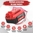 thumbnail image 5 of 2Packs 20V 8.0Ah High Capacity V20 Lithium Replacement Battery and CMCB104 Charger Compatible with Craftsman 20 Volt Battery MAX CMCB205 CMCB204 CMCB206 CMCB202 CMCB201 Cordless Power Tools(Red), 5 of 7