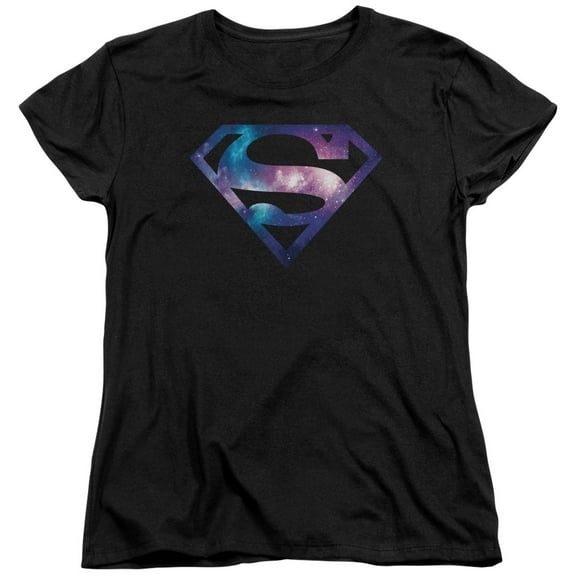 Superman Galaxy Shield Women's T-Shirt Black