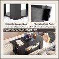 thumbnail image 6 of 41" 2-tier Wooden Modern Coffee Table with Storage Shelf, Rectangle Accent Center Table for Living Room,Black, 6 of 9