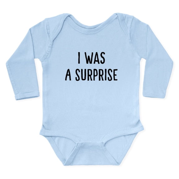 CafePress - I Was A Surprise Long Sleeve Infant Body Suit - Long Sleeve Cotton Baby Bodysuit