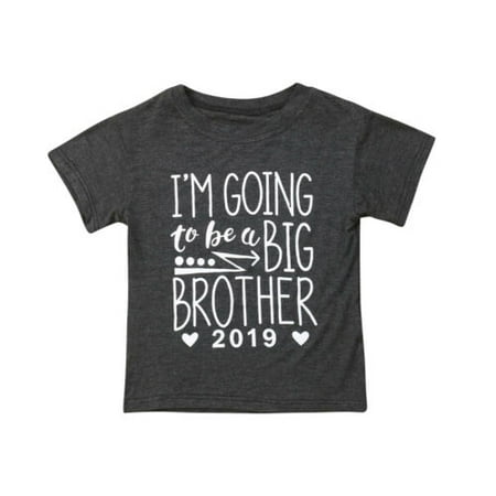 

Big Brother Toddler Newborn Baby Boy Short Sleeve Tops T-shirt Clothes Outfit US