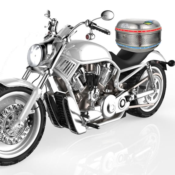 CIMAXIC Motorcycle Tail Bag Silver Waterproof High Capacity Durable 1Pc