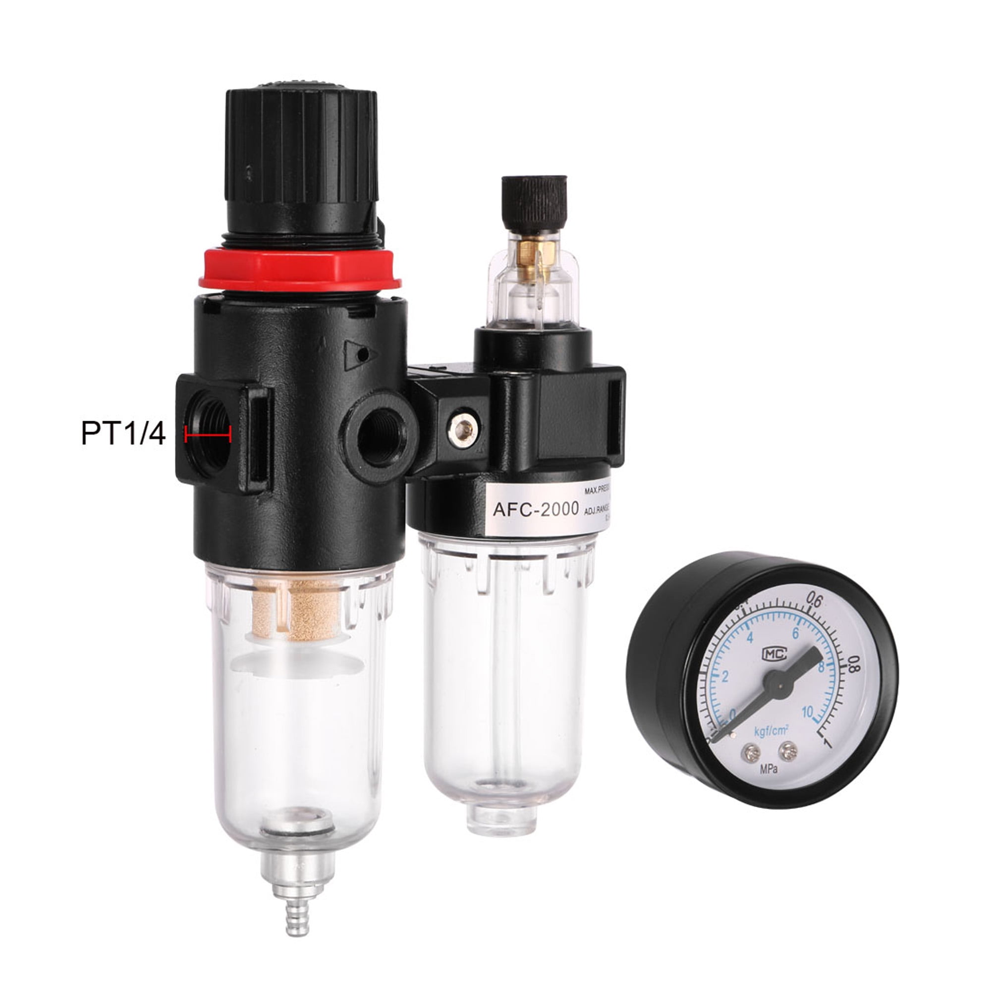 Air Pneumatic Filter Regulator Lubricator PT1/4 Inch Oil Water Separator