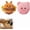Brown+Pink, variant on Plush Squeaky Dog Toy Ball, Interactive Bouncy Chew Toy for Puppies & All Breeds (Yellow)