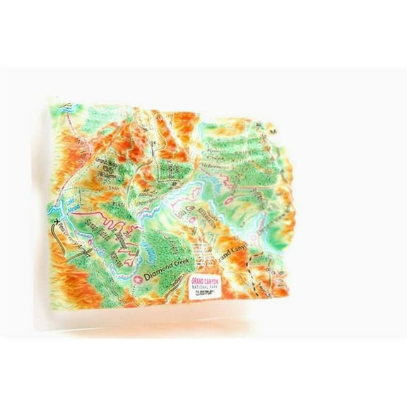 TestPlay 3253 Grand Canyon Raised Relief Map, Unframed - Souvenir Size