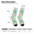 thumbnail image 6 of Uemuo Elephant and Flowers Pattern Women's Crew Socks, Soft Durable Breathable Moisture-Wicking with Odor Control Cotton socks, 6 of 9