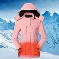 thumbnail image 3 of Women Solid Color Coat Warm Winter Overcoat Fluffy Jacket Long Sleeve Cardigan Button Down Overcoat Windproof Outer Coat, 3 of 6
