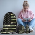 thumbnail image 2 of KUIFORTI American Flag 4PCS Kids Backpack Set with Lunch Box Pencil Pouch Water Bottle Sleeve Lightweight Boys Girls School Bag for Elementary Middle School Student Back to School Gifts, 2 of 7