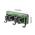 thumbnail image 3 of weibbin Two Clip Hook Transparent Backboard No Punching Hook Stainless Steel Mop Clip No Punching Mop Metal Hook Bathroom Brooms Mop Storage Rack, 3 of 6