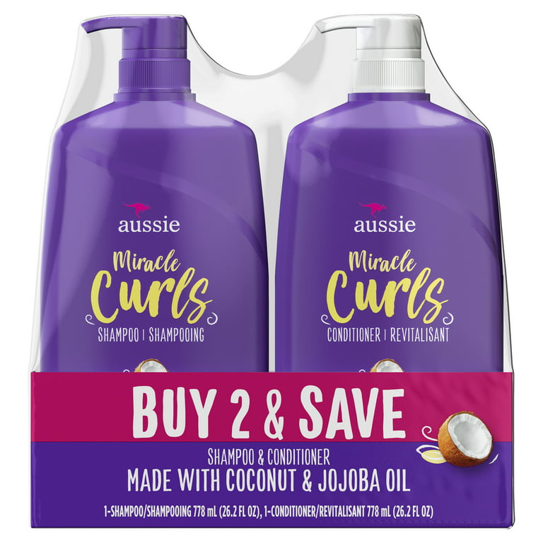 svinekød Opbevares i køleskab kreativ Aussie Curls Shampoo and Conditioner Dual Pack 26.2 oz - Walmart.com
