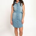 thumbnail image 2 of Elsie & Zoey Tamar XL Light Wash Denim Sleeveless Shirt Duster Dress for Women, 2 of 8