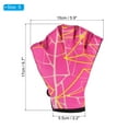thumbnail image 2 of Uxcell Webbed Swimming Aquatic Gloves Printing Water Resistance Training Gloves Rose Red 2Pairs, S, 2 of 6