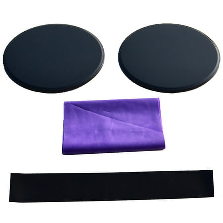 

Resistance Bands and Core Sliders Fitness Kit 4 Pack Double Sided Gliding Discs Exercise Bands Bundle Loop Bands and Floor Gliders for Home Gym Workout Black pinshui