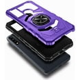 thumbnail image 5 of Nagebee Phone Case Compatible for TCL 20 XE / TCL 20XE with Tempered Glass Screen Protector (Full Coverage), Full-Body Protective [Military-Grade] Magnetic Car Mount Ring Holder Heavy-Duty (Purple), 5 of 6