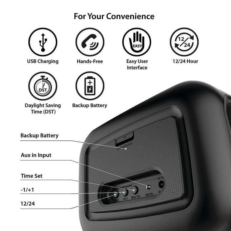 お宝映像付き❤Good Morning Call BOX 1 & 2 iLuv MORCAL2ULBK Morning Call 2 Bluetooth Alarm Clock Radio