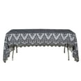 thumbnail image 6 of Efavormart 120"x60" Black Premium Lace Rectangle Tablecloth Vintage Rustic Decor With Scalloped Frill Edges, 6 of 10