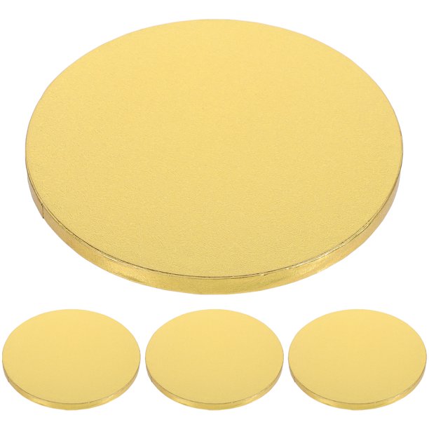 4 soportes para tartas engrosados, tambor grueso para tartas, tablero de papel reemplazable para postres, tablero de papel para hornear, tablero de papel para tartas, tablero multifunción para tarta