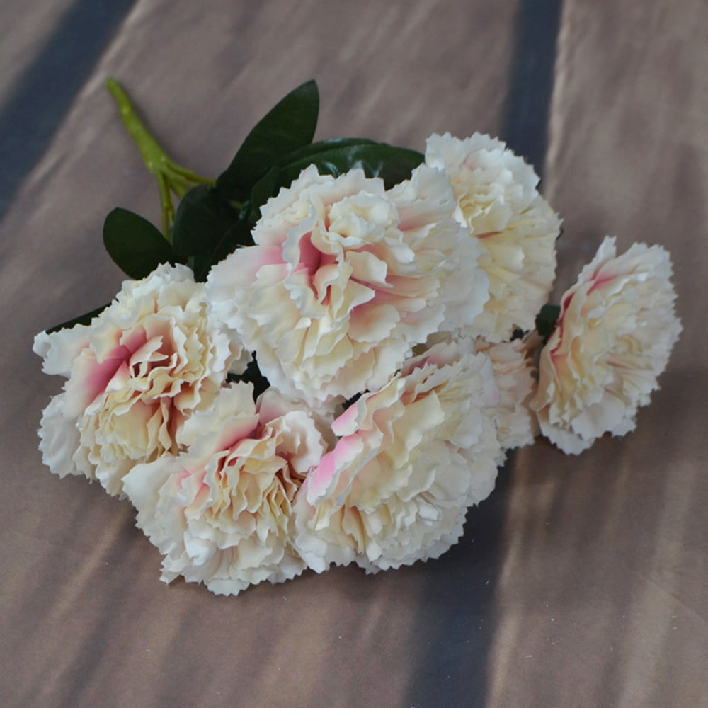 TureClos 1 Branch Plastic Handle 7 Heads Fake Carnation Home Decor