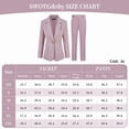 thumbnail image 5 of AZoiNM Women's 2 Piece Satin Blazer Suit Set, One-Button Lapel Blazer Jacket & Straight Leg Pants, Slim Fit Formal Business Outfits for Work Office Interview, 5 of 11