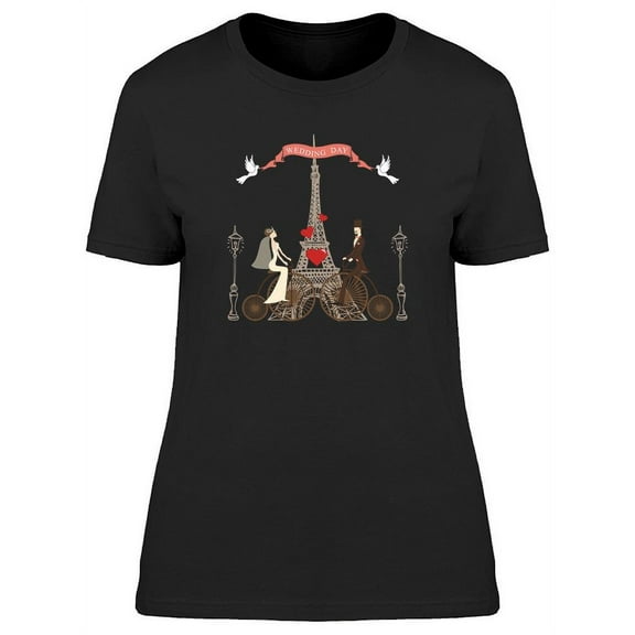 Paris Bicycle Love T-Shirt Women -Image by Shutterstock, Female x-Large