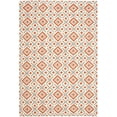 thumbnail image 2 of Safavieh Dhurries Rachel Geometric Wool Area Rug, Ivory/Tangerine, 5' x 8', 2 of 8