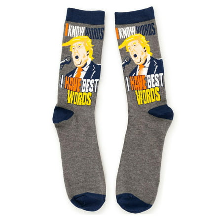 Donald Trump Socks | I Have Best Words And I Know Words Crew Sock
