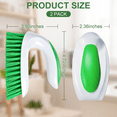 thumbnail image 4 of ILAVCLEAN Heavy Duty Scrub Brush Shower Cleaning Scrubber Brush Stiff Bristles with Handle for Carpet Bathroom Kitchen and Tub- 2 Pack(Green), 4 of 7