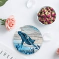 thumbnail image 4 of FMSHPON Theme Whale Coral Wood Grain Set of 6 Round Coaster for Drinks, Absorbent Ceramic Stone Coasters Cup Mat with Cork Base for Home Kitchen Room Coffee Table Bar Decor, 4 of 6