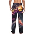 thumbnail image 3 of Picia Explosive Fluid Splash Art Mens Soft Woven Cotton Elastic Waistband Sleep Pajama Pant Lounge Sleep Pant With Pockets And Drawstring-Small, 3 of 9
